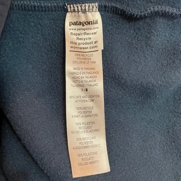 Patagonia Microdini Half Zip Pullover Fleece Jacket Blue Men's Size‎ XXL Outdoor